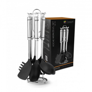 UTENSILS SET BLACK 7 PCS