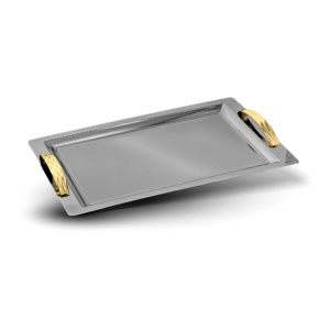 LEAF GOLD SERVING TRAY