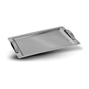 LEAF SILVER SERVING TRAY