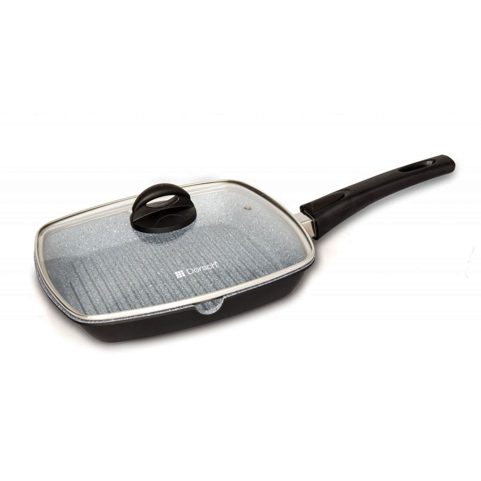 GRILL PAN NON-STICK WITH LID 28CM